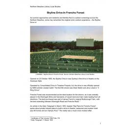 Skyline Drive-In, Frenchs Forest, 1956 - 1984