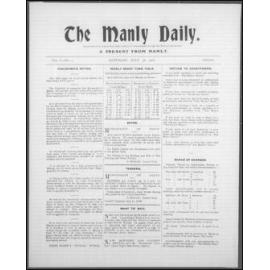 The Manly Daily, Saturday 28 July 1906
