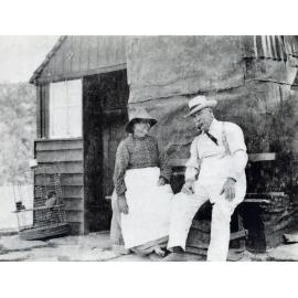 Sally Morris with her solicitor friend Victor Le Gay Brereton, The Basin, Pittwater