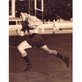 Charlie Eastes scoring his third try for NSW against Queensland, c1946