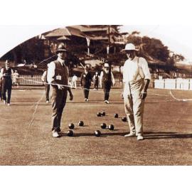 Leon Ferret, right, Manly Bowling Club, c1920