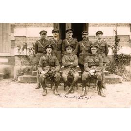 Major Arthur Hutchin of Manly and fellow officers, 1918, AIF HQ