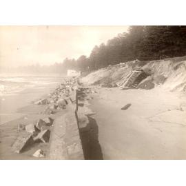 North Steyne seawall collapse Manly, 21st July 1950