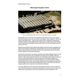 Warringah Aquatic Centre History
