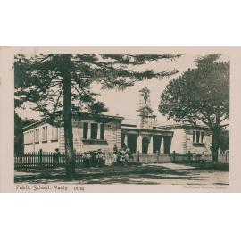 Manly Public School with schoolchildren, c1900