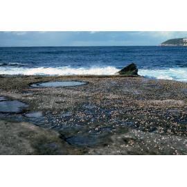 Barnacles on Rock Platform with Rockpool