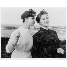 Eleanor Hope and Judith Woodbridge at Dobroyd Scenic Drive, c1964