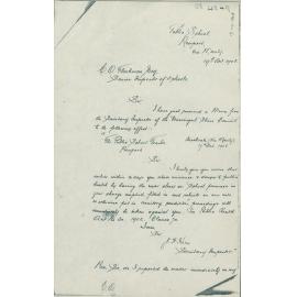 Letter from Robert Harper regarding sanitary nuisance, Newport, 1908