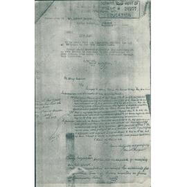 Memo from James Dawson to Robert Harper regarding Retirement Plans, Sydney, 1917