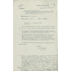 Memo from James Dawson to Mr D Macrae on Inspection Defects, Newport, 1912