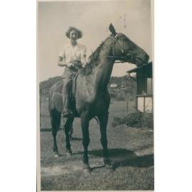 Woman on a horse, Narrabeen, 1943