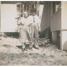 Gill Grandparents in the Garden of their Home, Scotland Island, c1960