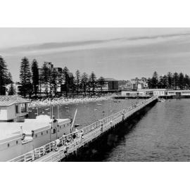 Manly Pool and boardwalk leading to Manly Wharf, Manly, c1967-1973