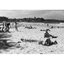 People sunbathing at Manly Beach, Manly, c1967-1973