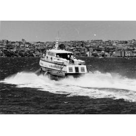 Fairlight hydrofoil departing from Manly Wharf, Manly, c1967-1973