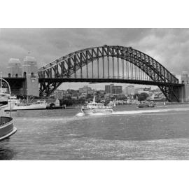 Fairlight Hydrofoil Passing Sydney Harbour Bridge, Sydney, c1967–1973