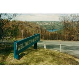 Wakehurst Parkway overlooking Manly Dam after fire, Seaforth, 2000