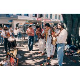 Street musicians at The Corso, Manly, 1994