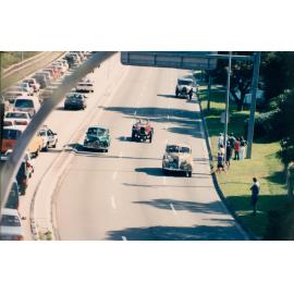 Vintage car procession at Seaforth car show, Seaforth, 1994