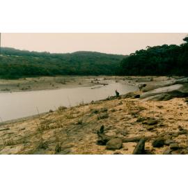 Low water level at Manly Dam, Manly, 1985
