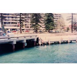 Eastern side of Manly Wharf along East Esplanade, Manly, c1990s
