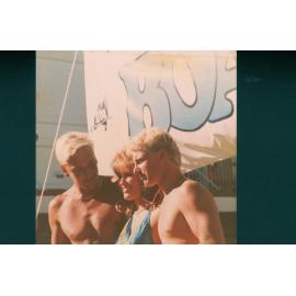 Manly Daily Boatshow girls competition winner on stage, Manly, 1985