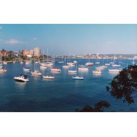 Moored boats across Manly Cove, Manly, 2002
