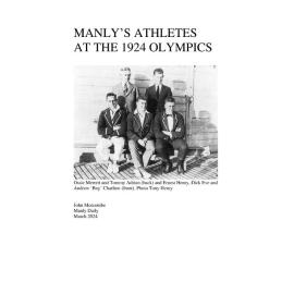 Manly's Athletes at the 1924 Olympics