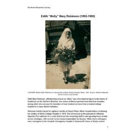 Matron Edith “Molly” Mary Robinson (1892-1988)