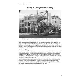 History of Library Services in Manly