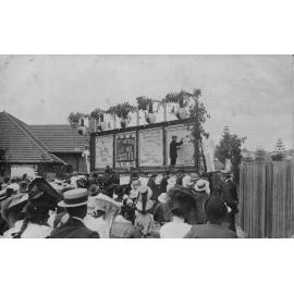 Arthur von Tossau the poster king, performing in Manly 1907
