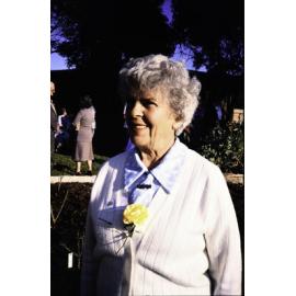 Rose Ling at the opening of the Bicentennial Rose Garden at the Nelson Heather Centre, Warriewood, 1988