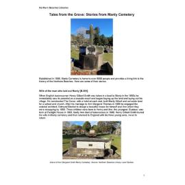 Tales from the Grave: Stories from Manly Cemetery
