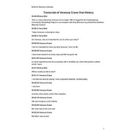 Transcript of Venessa Crane 