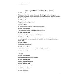 Transcript of Venessa Crane 