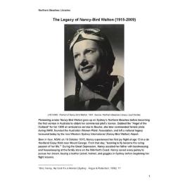 The Legacy of Nancy-Bird Walton (1915-2009)
