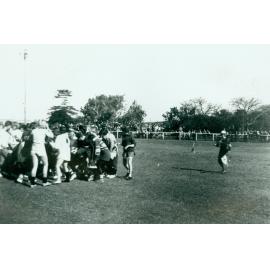 Narrabeen Girls High School football scrum