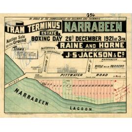 Tram Terminus Estate, Narrabeen, 1921: Subdivision plan