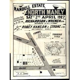 Randell Estate, Harbord : Subdivision plan