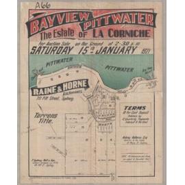 La Corniche Estate, Church Point : Subdivision plan
